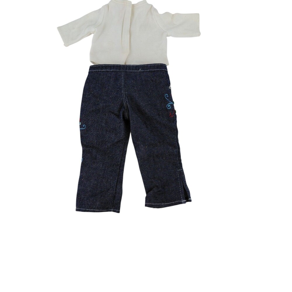 American Girl Doll READY FOR FUN Outfit Retired Jeans Shirt Socks Shoes - Picture 9 of 13